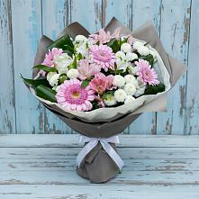 Букет цветов из:  Герберы, Альстромерии и Хризантемы в Новый Уоян