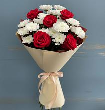 Букет цветов из:  Розы и Хризантемы в Новый Уоян