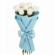 Букет 7 белых роз Проуд #REPLACE_PRED# Новый Уоян