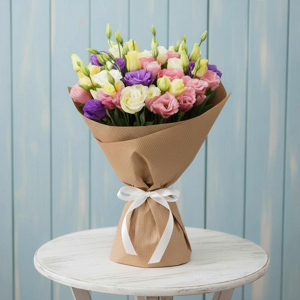 Букет цветов из: Лизиантусы в Новый Уоян