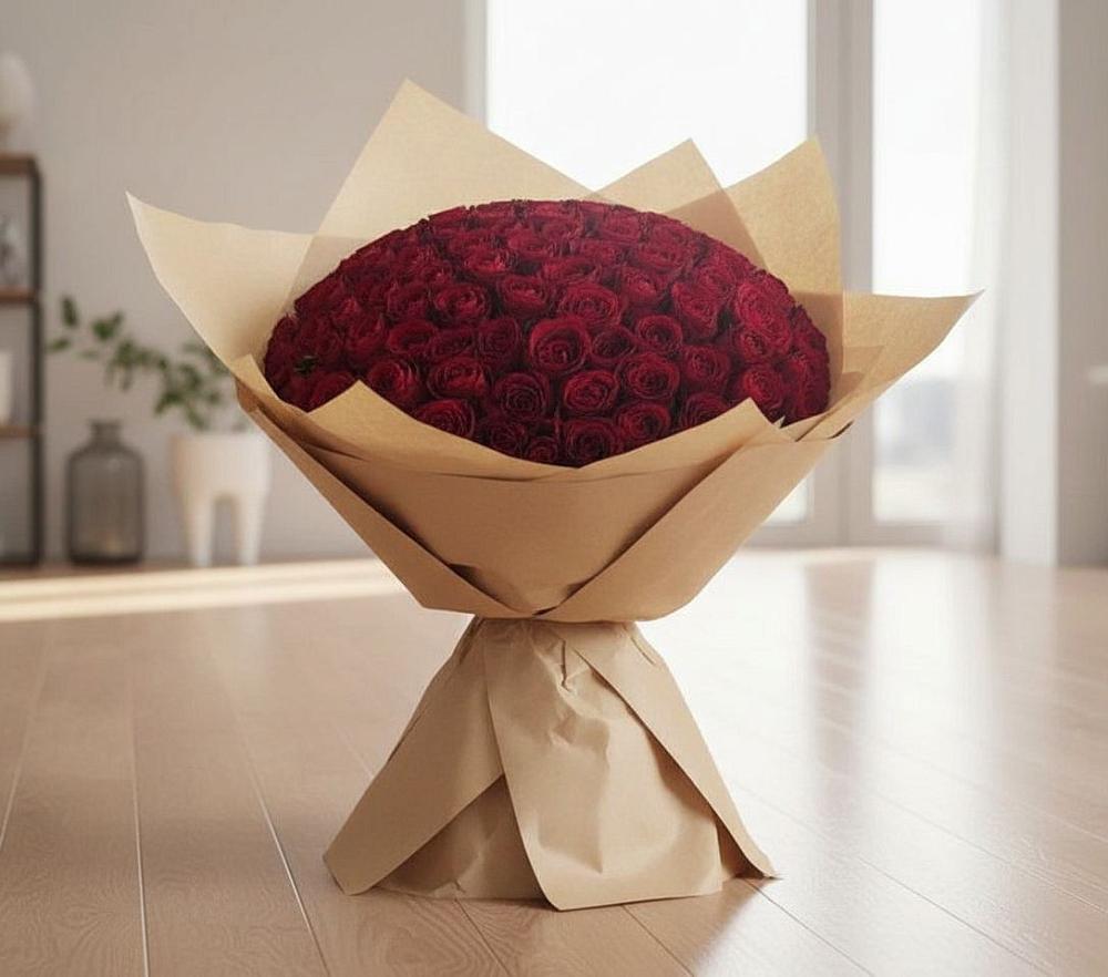 Букет 101 Красная роза в Новый Уоян