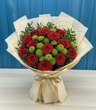 Букет цветов из:  Розы и Хризантемы #REPLACE_PRED# Новый Уоян