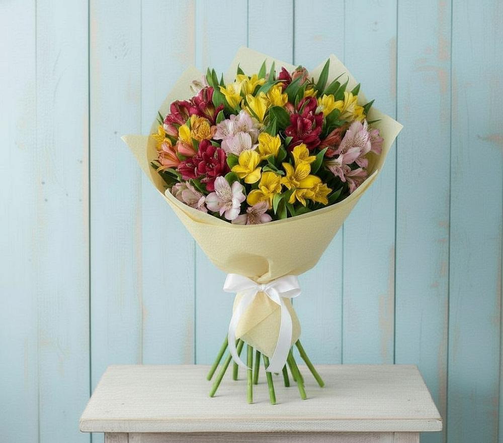 Букет цветов из: Альстромерии в Новый Уоян