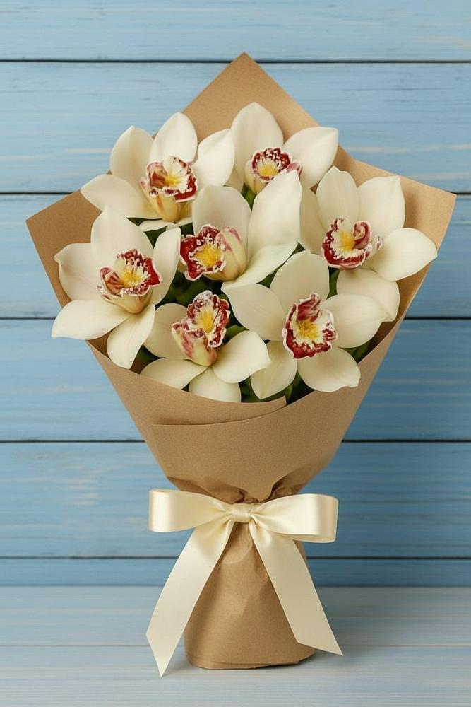 Букет цветов из: Орхидеи и Розы в Новый Уоян