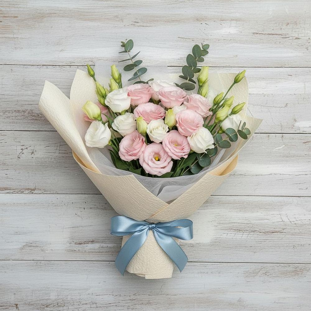 Букет цветов из: Лизиантусы в Новый Уоян